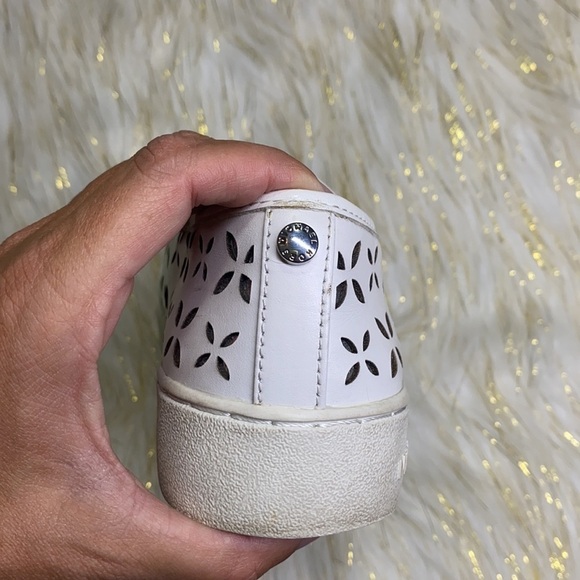 Michael Kors - White Leather Loafer with Silver 6 - Picture 5 of 13